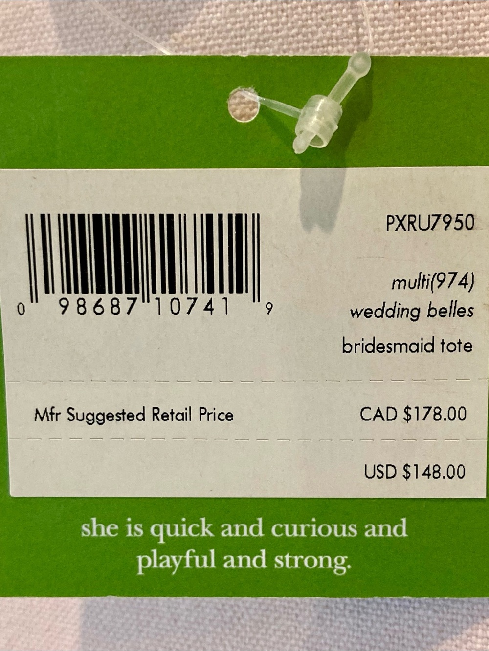 NWT Kate Spade New York “Wedding Belles” Bridesmaid tote - Picture 8 of 16
